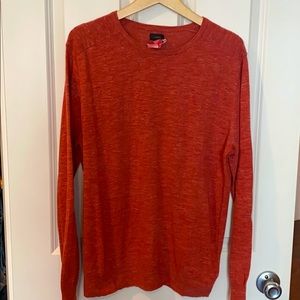 Cotton Linen Heathered Crewneck Sweater Drycleaned